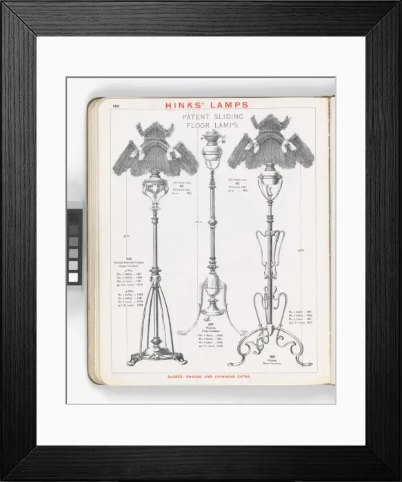 Framed Print : Page from Hinks Lamps catalogue Framed Print : Page from Hinks Lamps catalogue