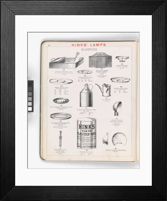 Framed Print : Page from Hinks Lamps catalogue Framed Print : Page from Hinks Lamps catalogue