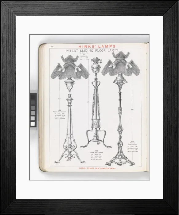 Framed Print : Page from Hinks Lamps catalogue Framed Print : Page from Hinks Lamps catalogue