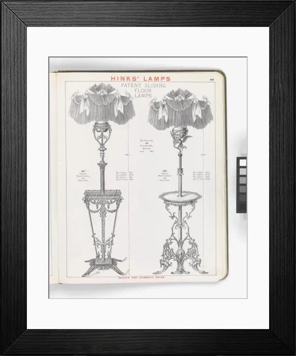 Framed Print : Page from Hinks Lamps catalogue Framed Print : Page from Hinks Lamps catalogue