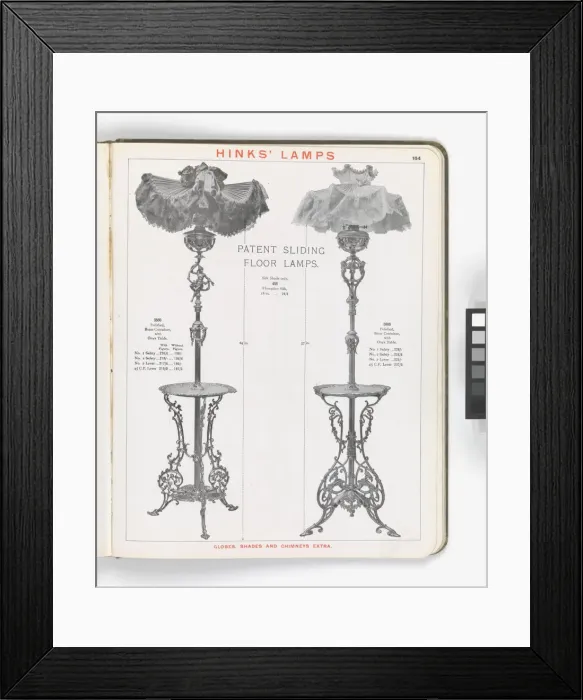 Framed Print : Page from Hinks Lamps catalogue Framed Print : Page from Hinks Lamps catalogue