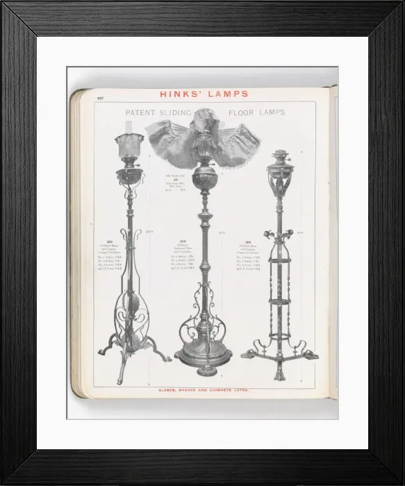 Framed Print : Page from Hinks Lamps catalogue Framed Print : Page from Hinks Lamps catalogue
