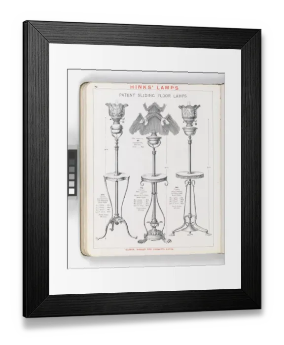 Framed Print : Page from Hinks Lamps catalogue Framed Print : Page from Hinks Lamps catalogue