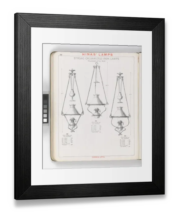 Framed Print : Page from Hinks Lamps catalogue Framed Print : Page from Hinks Lamps catalogue