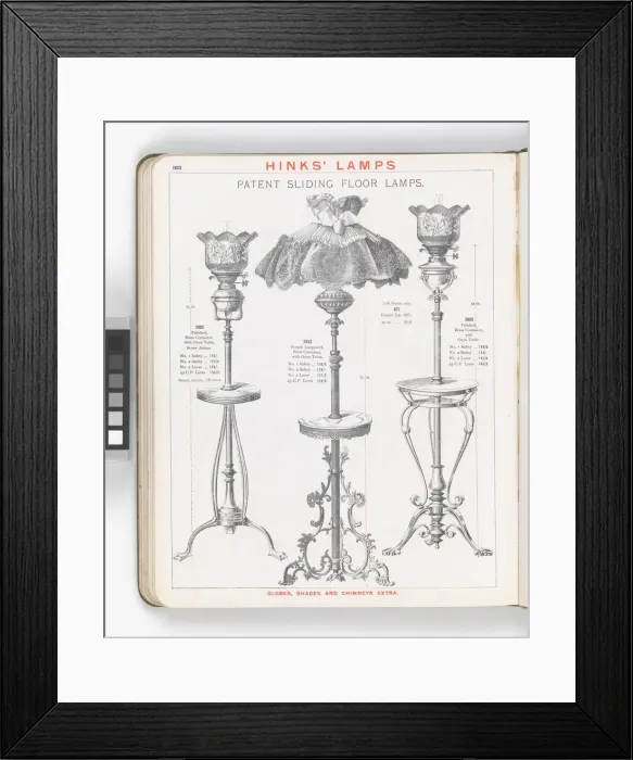 Framed Print : Page from Hinks Lamps catalogue Framed Print : Page from Hinks Lamps catalogue
