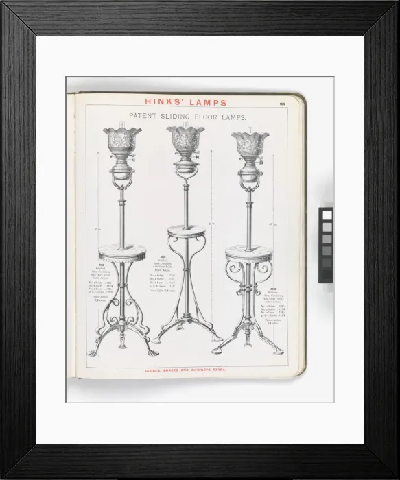 Framed Print : Page from Hinks Lamps catalogue Framed Print : Page from Hinks Lamps catalogue