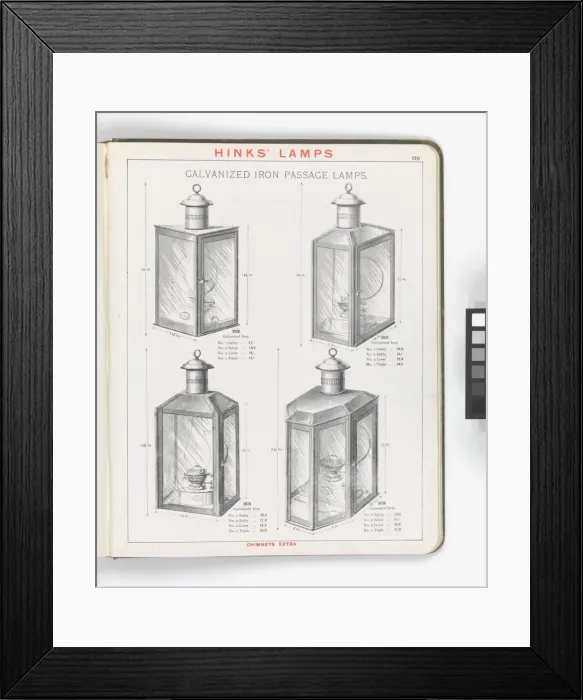 Framed Print : Page from Hinks Lamps catalogue Framed Print : Page from Hinks Lamps catalogue