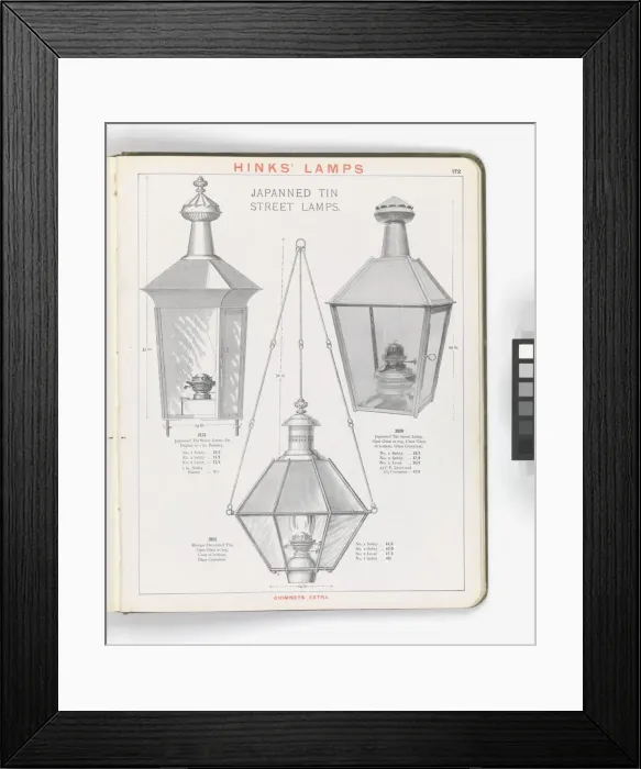 Framed Print : Page from Hinks Lamps catalogue Framed Print : Page from Hinks Lamps catalogue