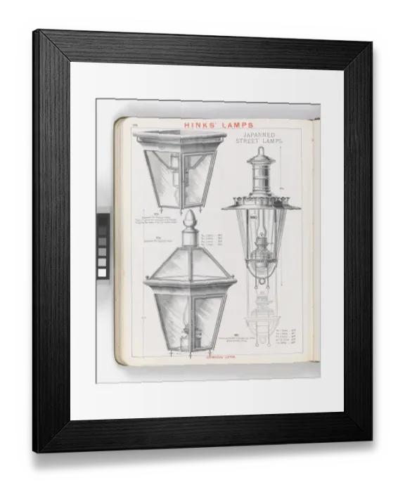 Framed Print : Page from Hinks Lamps catalogue Framed Print : Page from Hinks Lamps catalogue