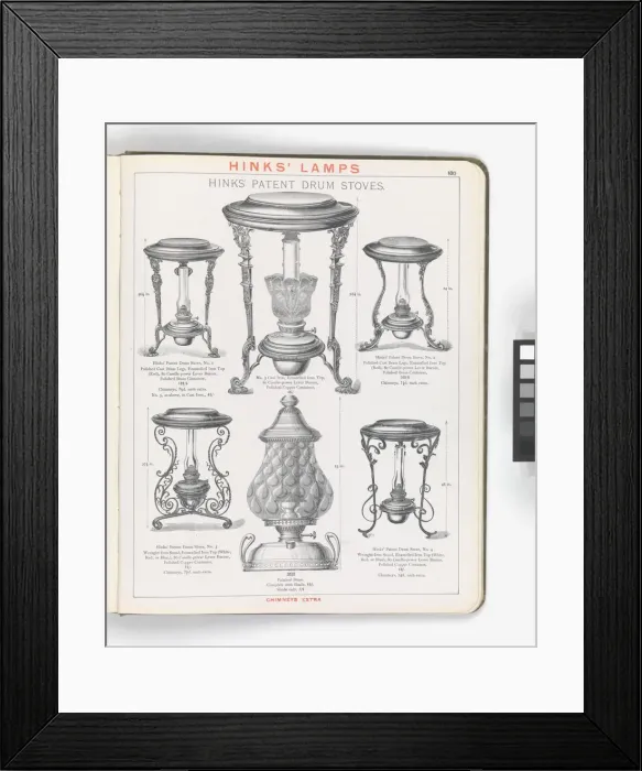 Framed Print : Page from Hinks Lamps catalogue Framed Print : Page from Hinks Lamps catalogue
