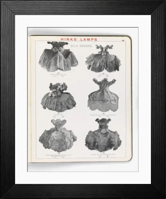 Framed Print : Page from Hinks Lamps catalogue Framed Print : Page from Hinks Lamps catalogue