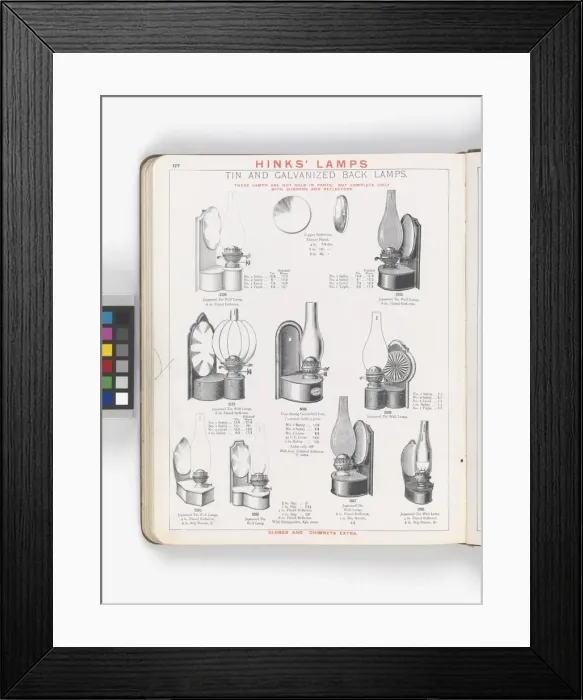Framed Print : Page from Hinks Lamps catalogue Framed Print : Page from Hinks Lamps catalogue