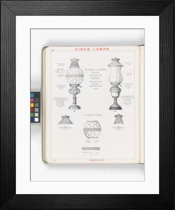 Framed Print : Page from Hinks Lamps catalogue Framed Print : Page from Hinks Lamps catalogue