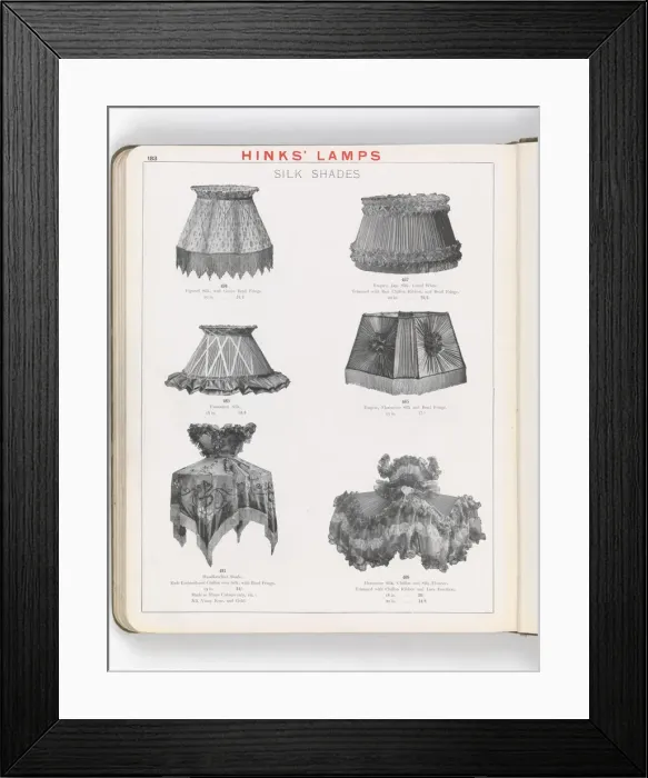 Framed Print : Page from Hinks Lamps catalogue Framed Print : Page from Hinks Lamps catalogue