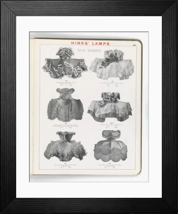 Framed Print : Page from Hinks Lamps catalogue Framed Print : Page from Hinks Lamps catalogue