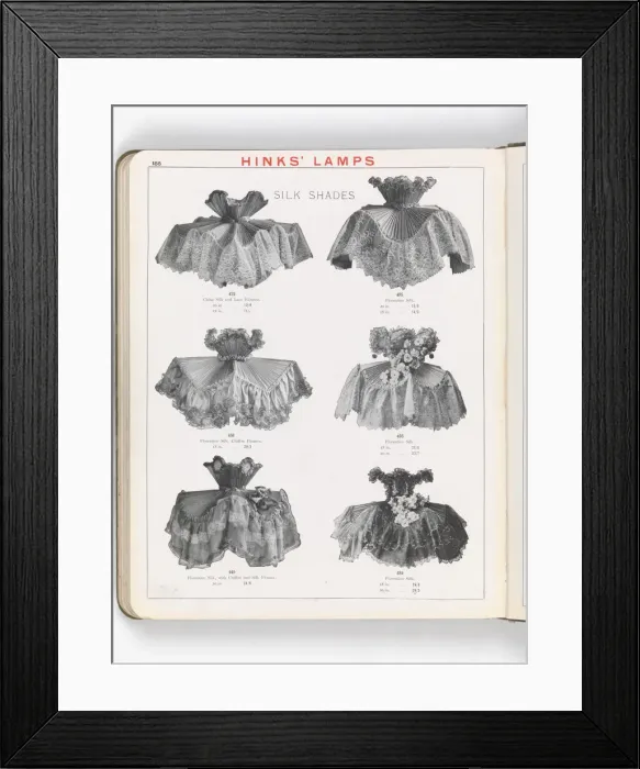 Framed Print : Page from Hinks Lamps catalogue Framed Print : Page from Hinks Lamps catalogue