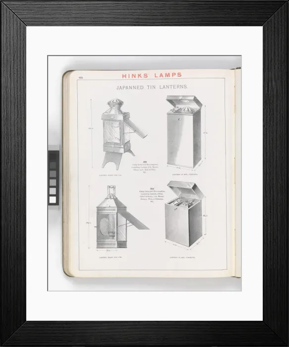 Framed Print : Page from Hinks Lamps catalogue Framed Print : Page from Hinks Lamps catalogue