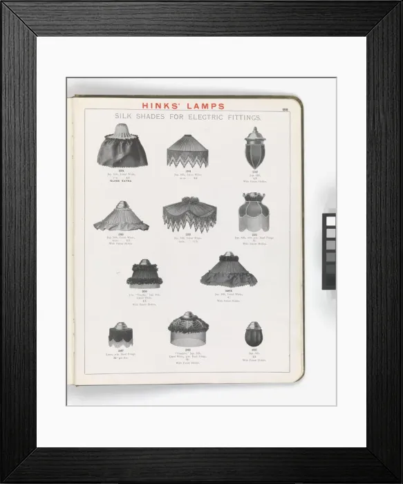 Framed Print : Page from Hinks Lamps catalogue Framed Print : Page from Hinks Lamps catalogue