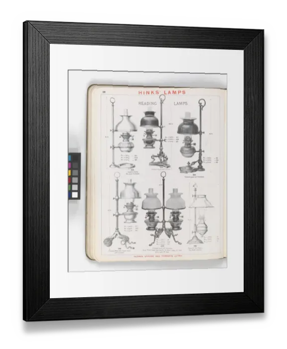 Framed Print : Page from Hinks Lamps catalogue Framed Print : Page from Hinks Lamps catalogue