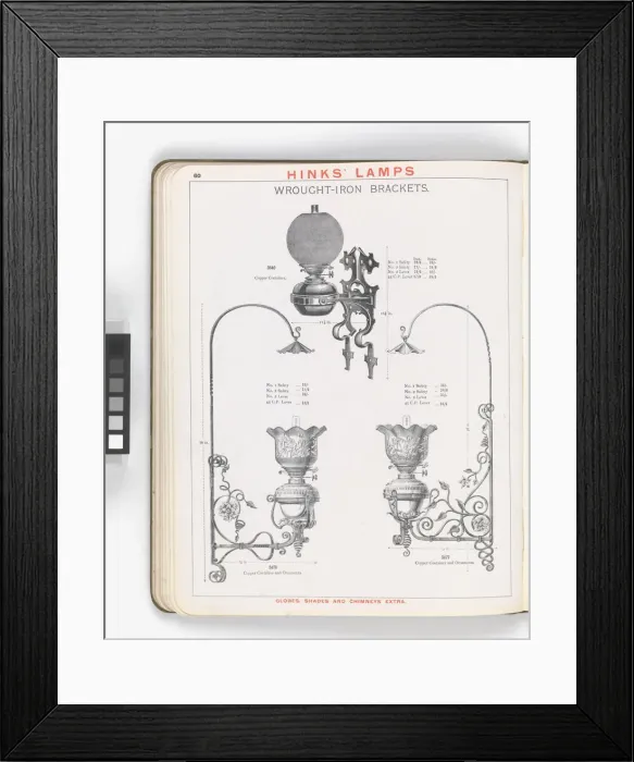Framed Print : Page from Hinks Lamps catalogue Framed Print : Page from Hinks Lamps catalogue