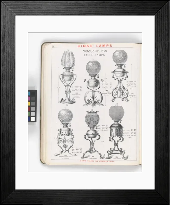 Framed Print : Page from Hinks Lamps catalogue Framed Print : Page from Hinks Lamps catalogue