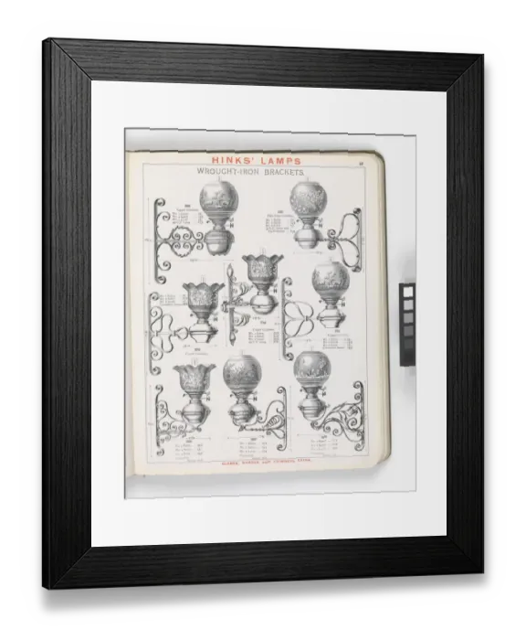 Framed Print : Page from Hinks Lamps catalogue Framed Print : Page from Hinks Lamps catalogue