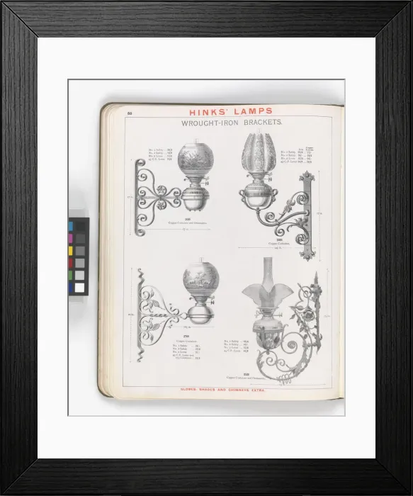 Framed Print : Page from Hinks Lamps catalogue