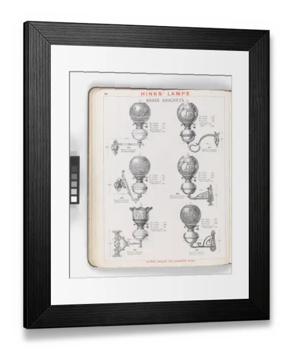 Framed Print : Page from Hinks Lamps catalogue Framed Print : Page from Hinks Lamps catalogue