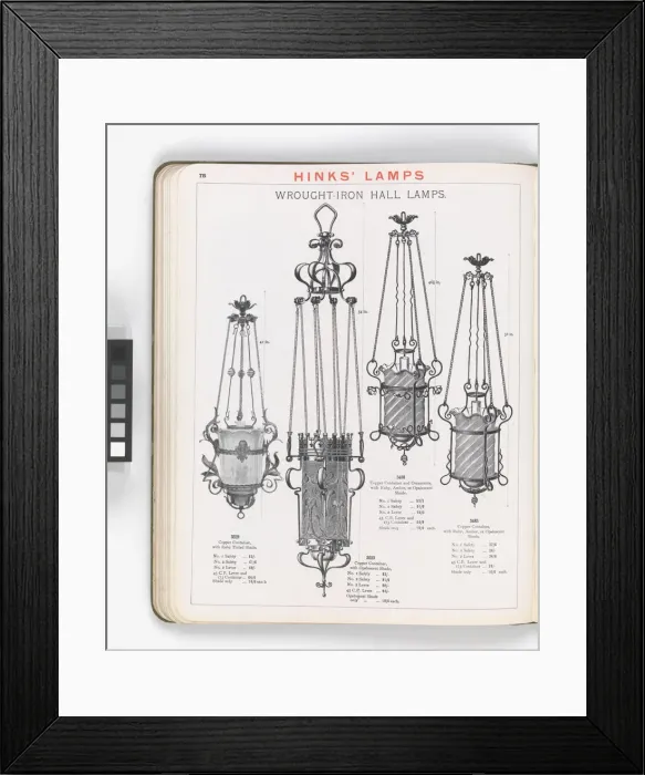 Framed Print : Page from Hinks Lamps catalogue Framed Print : Page from Hinks Lamps catalogue