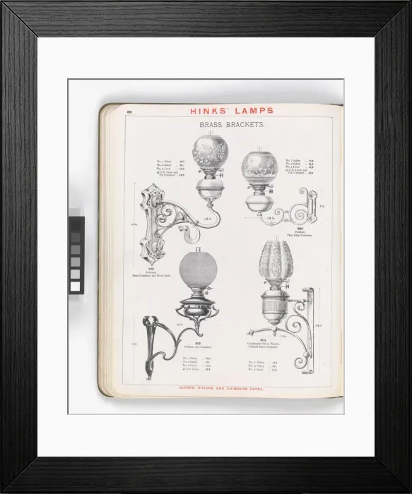 Framed Print : Page from Hinks Lamps catalogue Framed Print : Page from Hinks Lamps catalogue