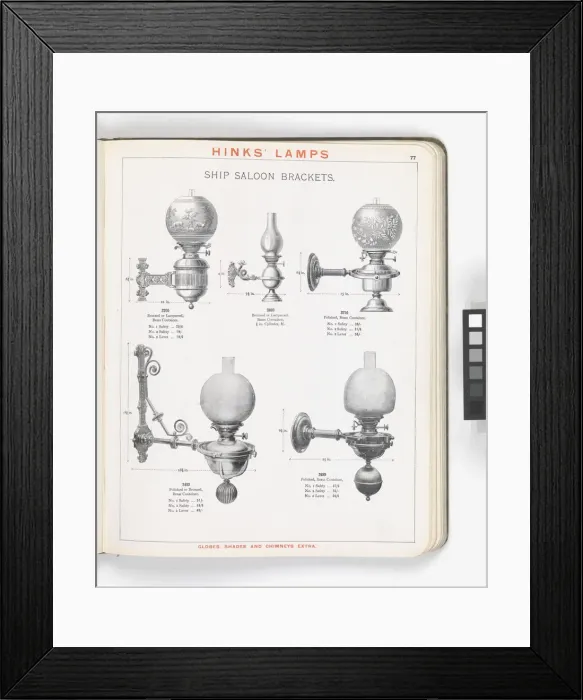 Framed Print : Page from Hinks Lamps catalogue Framed Print : Page from Hinks Lamps catalogue