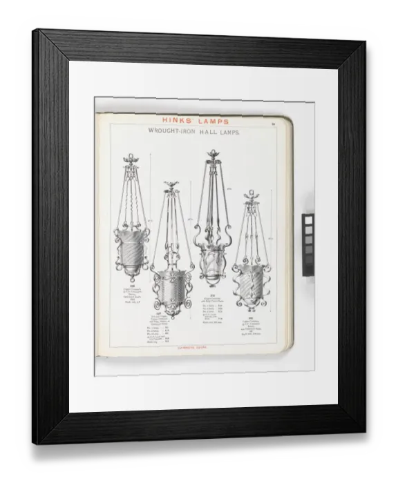 Framed Print : Page from Hinks Lamps catalogue Framed Print : Page from Hinks Lamps catalogue