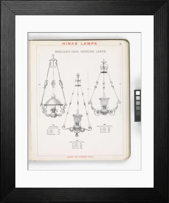 Framed Print : Page from Hinks Lamps catalogue Framed Print : Page from Hinks Lamps catalogue