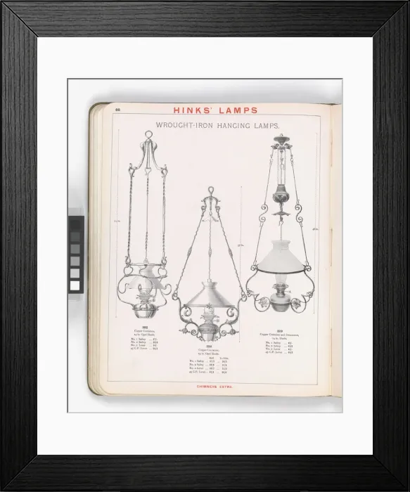 Framed Print : Page from Hinks Lamps catalogue Framed Print : Page from Hinks Lamps catalogue