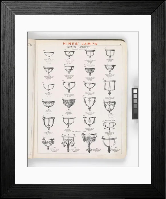 Framed Print : Page from Hinks Lamps catalogue Framed Print : Page from Hinks Lamps catalogue