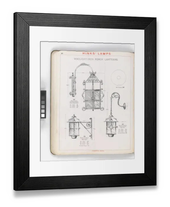 Framed Print : Page from Hinks Lamps catalogue Framed Print : Page from Hinks Lamps catalogue
