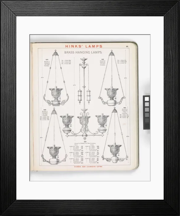 Framed Print : Page from Hinks Lamps catalogue Framed Print : Page from Hinks Lamps catalogue