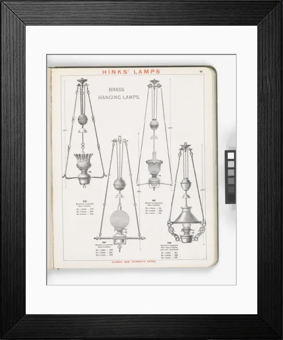 Framed Print : Page from Hinks Lamps catalogue Framed Print : Page from Hinks Lamps catalogue