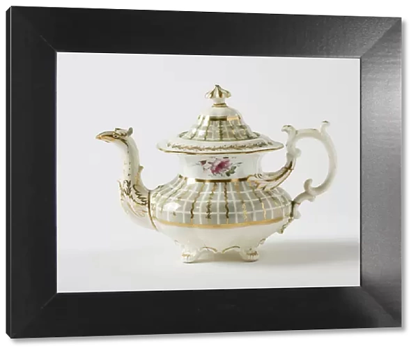 Teapot. Glazed porcelain tea pot from a tea service