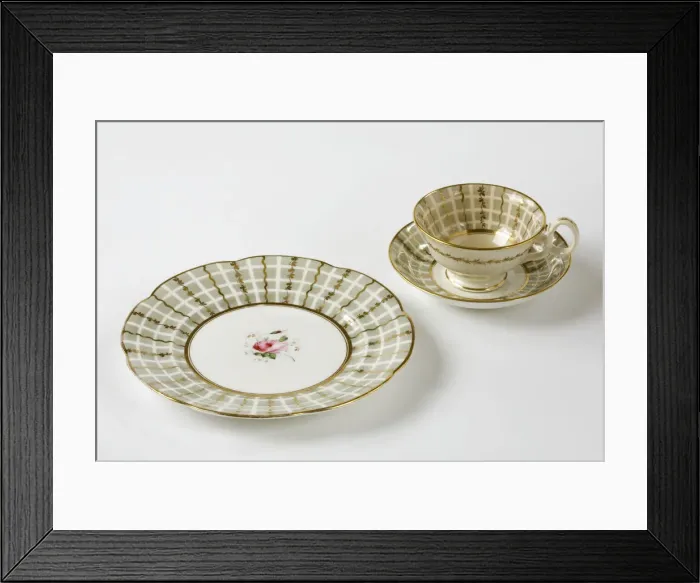 Framed Print : Plate, teacup and saucer Framed Print : Plate, teacup and saucer