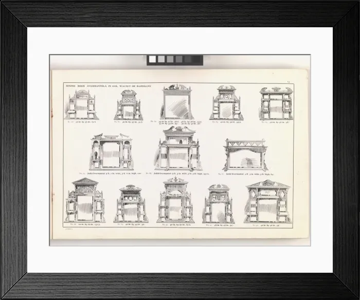 Framed Print : Page from New Illustrated Catalogue of Furniture Framed Print : Page from New Illustrated Catalogue of Furniture