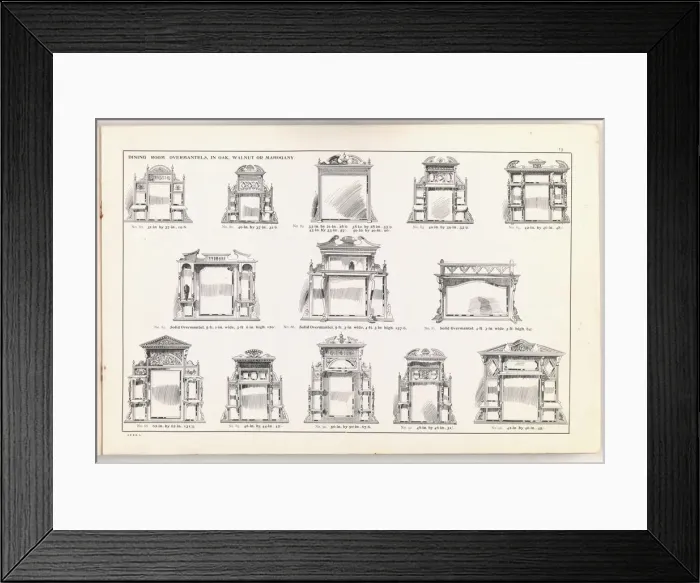 Framed Print : Page from New Illustrated Catalogue of Furniture Framed Print : Page from New Illustrated Catalogue of Furniture