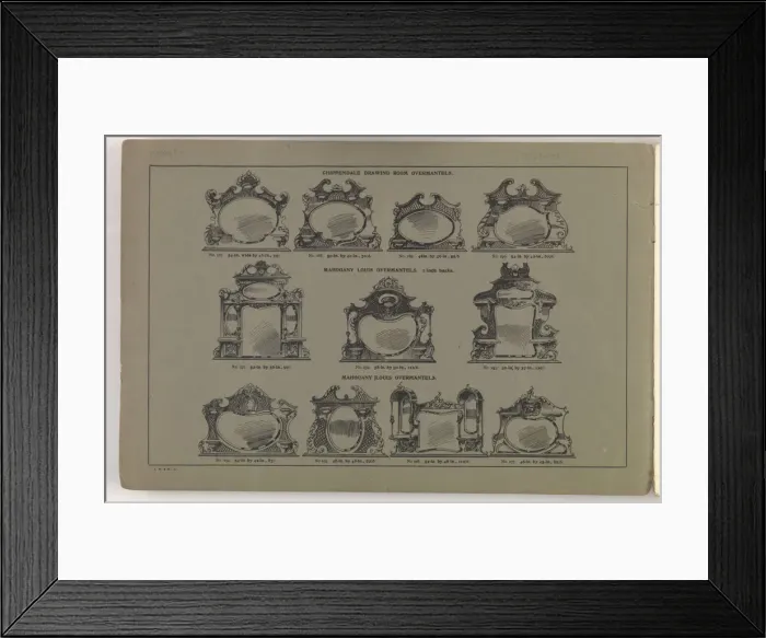 Framed Print : Page from New Illustrated Catalogue of Furniture Framed Print : Page from New Illustrated Catalogue of Furniture