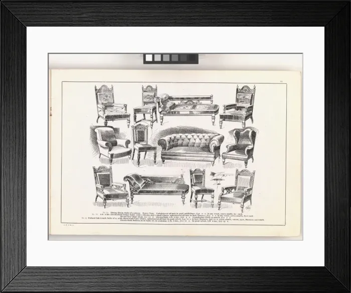 Framed Print : Page from New Illustrated Catalogue of Furniture Framed Print : Page from New Illustrated Catalogue of Furniture