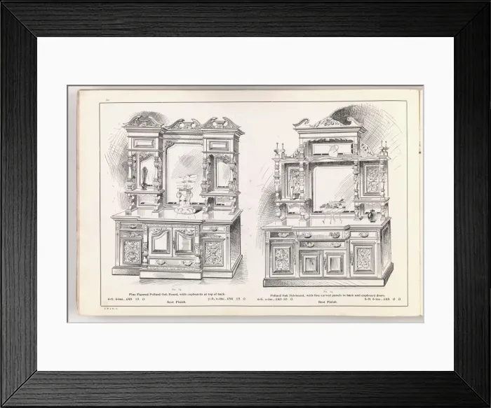 Framed Print : Page from New Illustrated Catalogue of Furniture Framed Print : Page from New Illustrated Catalogue of Furniture