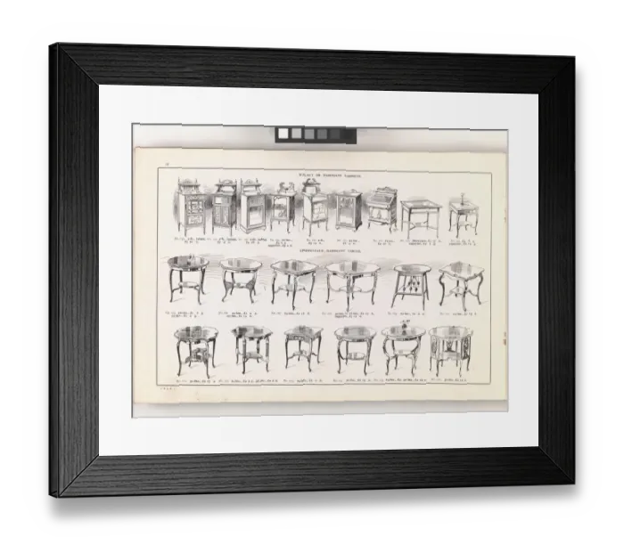 Framed Print : Page from New Illustrated Catalogue of Furniture Framed Print : Page from New Illustrated Catalogue of Furniture