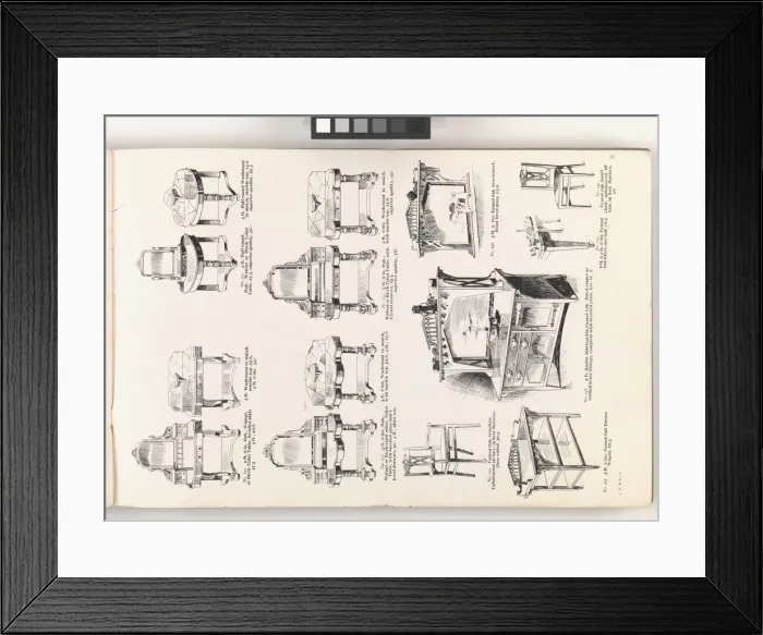 Framed Print : Page from New Illustrated Catalogue of Furniture Framed Print : Page from New Illustrated Catalogue of Furniture