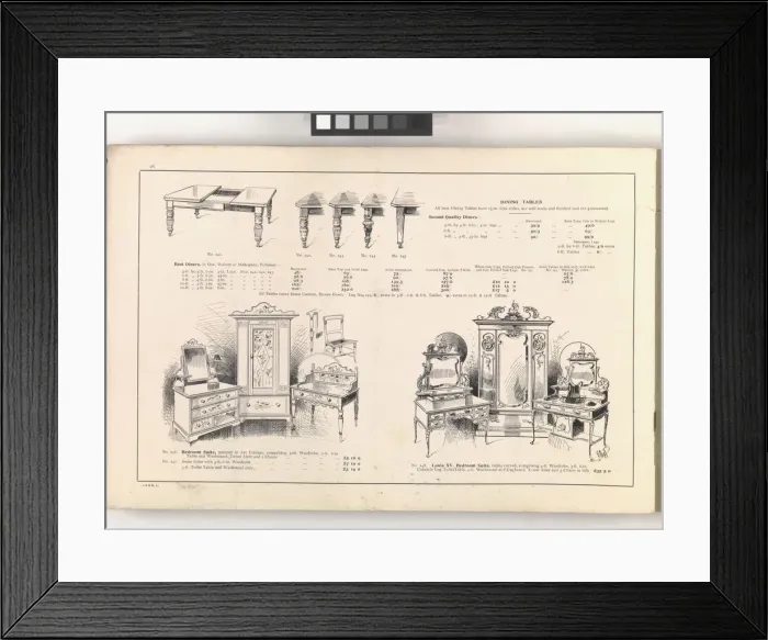 Framed Print : Page from New Illustrated Catalogue of Furniture Framed Print : Page from New Illustrated Catalogue of Furniture