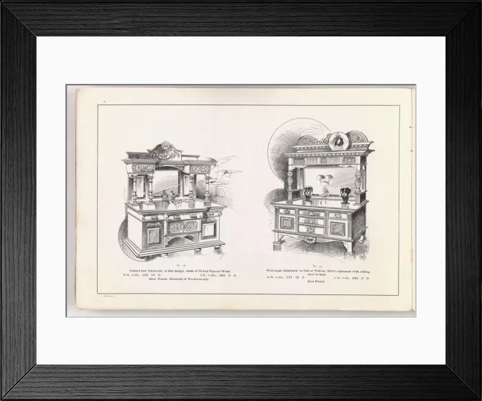 Framed Print : Page from New Illustrated Catalogue of Furniture Framed Print : Page from New Illustrated Catalogue of Furniture