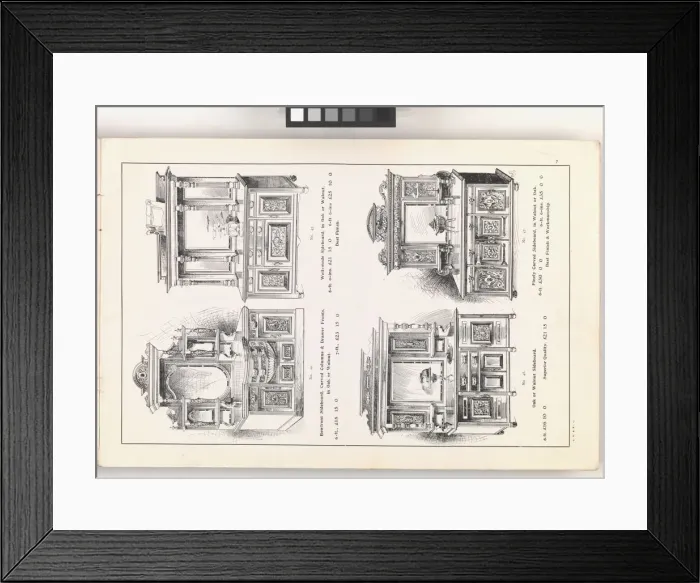 Framed Print : Page from New Illustrated Catalogue of Furniture Framed Print : Page from New Illustrated Catalogue of Furniture